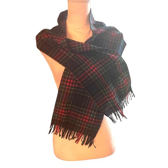 VTG Pendleton 100% Wool Tartan Plaid Scarf Heritage Classic Preppy Holiday - Picture 3 of 13